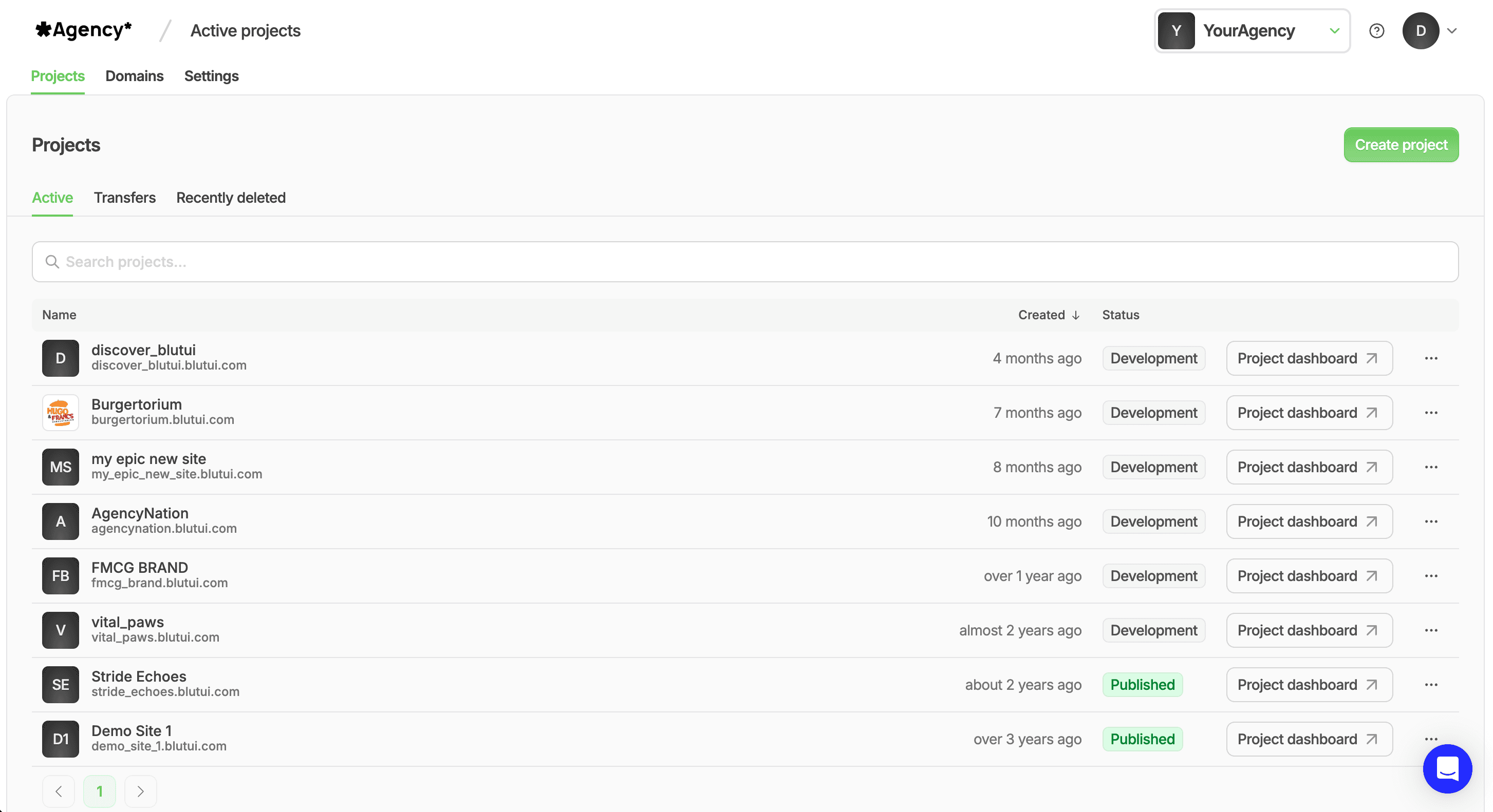 Agency Console Screenshot